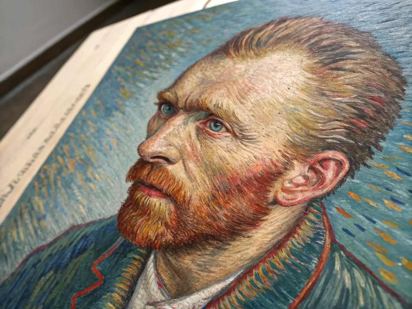 A close-up shot of a beautifully restored vintage painting, highlighting its intricate details and historical significance.